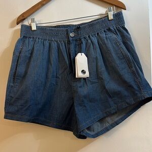 Universal Standard S  Blue Jean Shorts Relaxed Fit